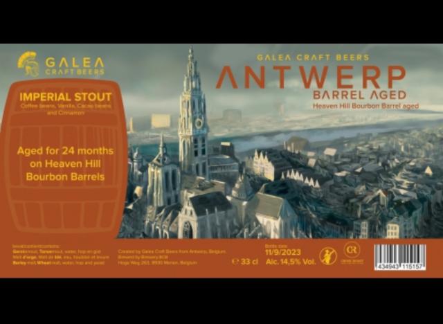 Antwerp Barrel Aged Heaven Hill Bourbon Barrel Aged 14.5%, Galea Craft Beers, Belgium