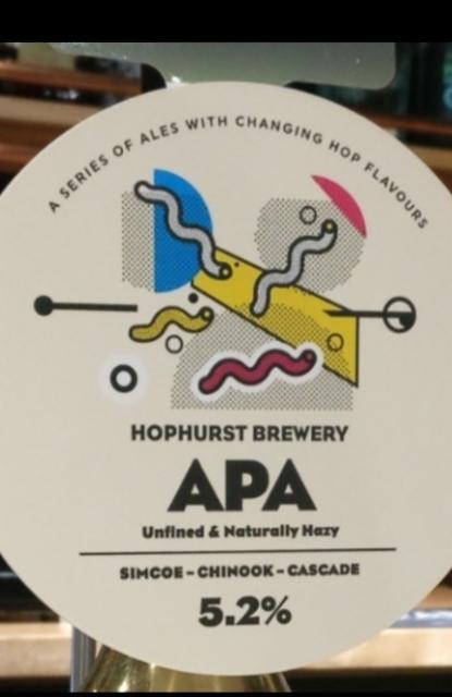 APA - Simcoe-Chinook-Cascade 5.2%, Hophurst Brewery, England