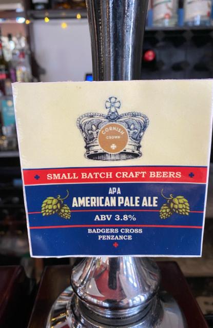 APA American Pale Ale 3.8%, Cornish Crown Brewery, England