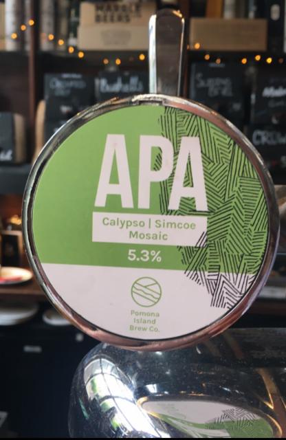 APA: Calypso/Simcoe/Mosaic 5.3%, Pomona Island Brew Co, England