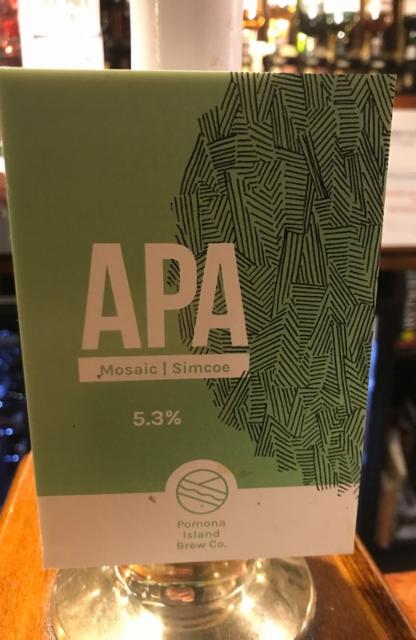 APA: Mosaic/ Simcoe 5.3%, Pomona Island Brew Co, England