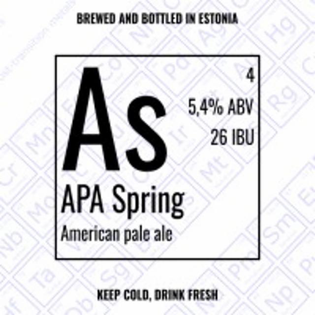 APA Spring 5.4%, Elembeer Pruulikoda, Estonia