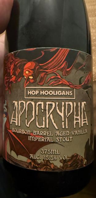 Apocrypha: Cognac Barrel Aged Vanilla (2024) 15.5%, Hop Hooligans, Romania