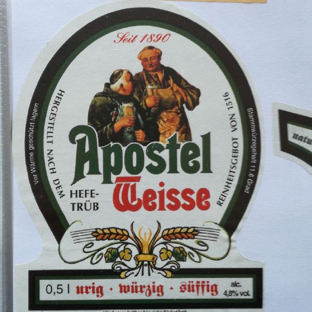 Apostel Hefetrüb Weisse 4.8%, Apostelbräu, Germany