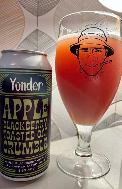 Apple Blackberry Toasted Oat Crumble Sour, Yonder Brewing