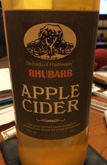 Apple Rhubarb Cider 4.0%, Orchards of Husthwaite, England