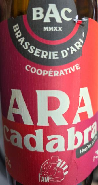 Ara cadabra 5.2%, Brasserie d'Arlon Coopérative, Belgium