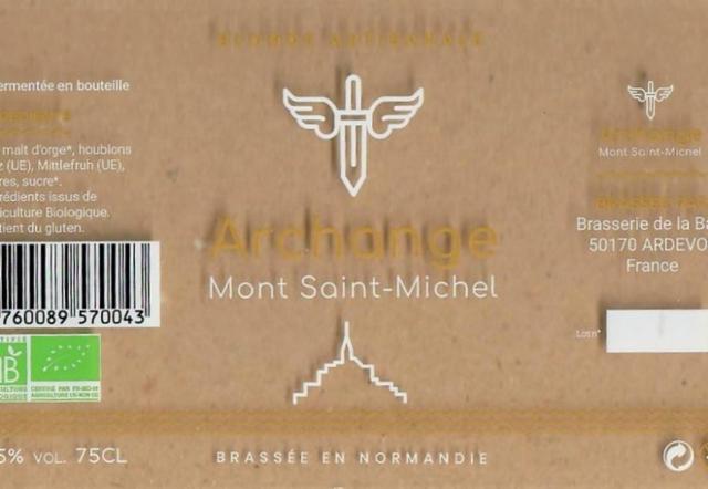 Archange Blonde 6.5%, Brasserie De La Baie, France
