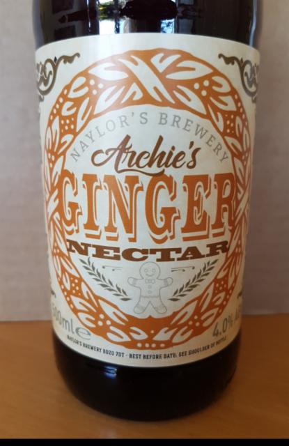 Archie's Ginger Nectar 4.0%, Naylor's Brewery, England