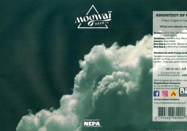 Architect Of Clouds 4.9%, Mogwaï Beer Company, France