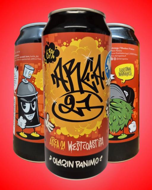 Area 21 IPA 10 Year Anniversary Edition 6.3%, Panimo HIMO, Finland