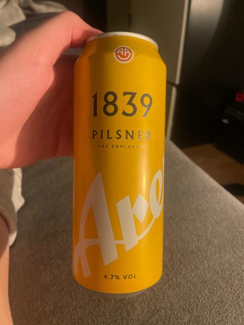 Arendals pilsner 1839 4.7%, Arendals Bryggeri AS, Norway