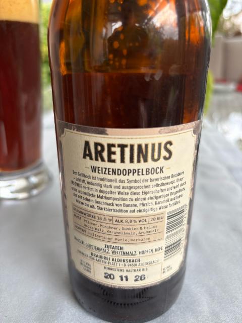Aretinus Weizendoppelbock 8.0%, Brauerei Aldersbacher, Germany