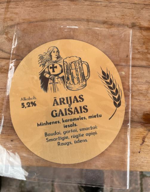 Ārijas gaišais 5.2%, Lankalnu alus, Latvia
