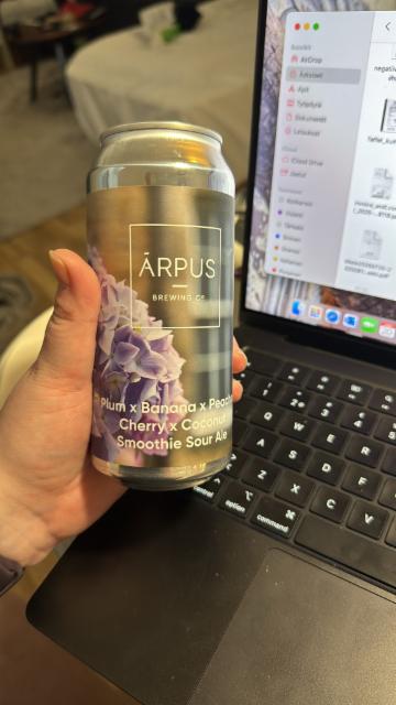 plum x banana x peach x cherry x coconut smoothie sour ale, Ārpus Brewing Co.