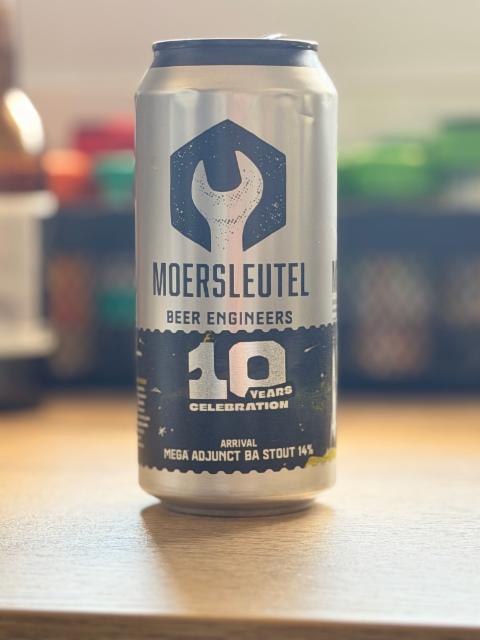 Arrival //10 years celebration mega adjunct ba stout 14.0%, Brouwerij De Moersleutel, Netherlands
