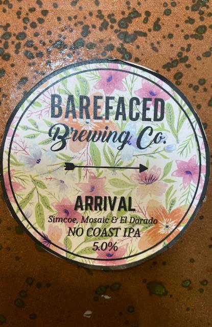 Arrival - No Coast IPA 5.0%, Barefaced Brewing, England