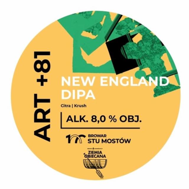 ART +81 New England DIPA 8.0%, Browar Stu Mostów, Poland