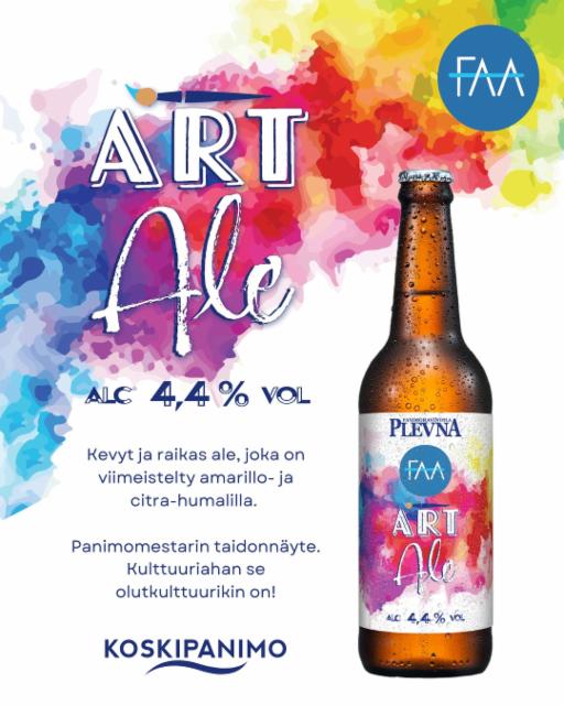 Art Ale 4.4%, Plevna / Koskipanimo, Finland