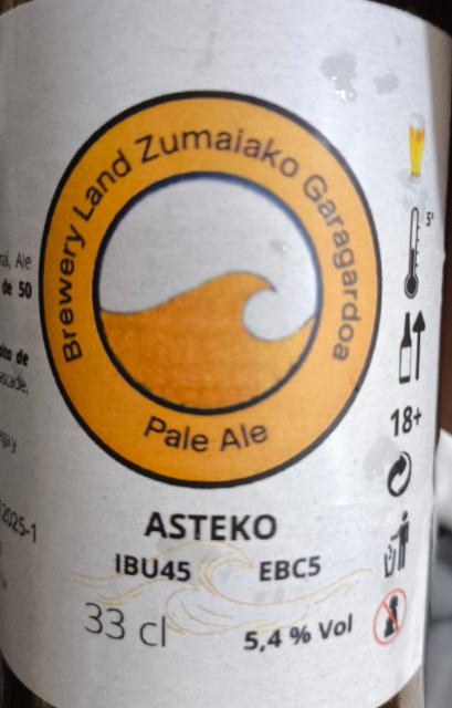 asteko 5.4%, Brewery land, Spain