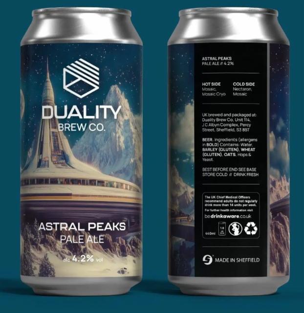 Astral Peaks 4.2%, Duality brewing co, United States