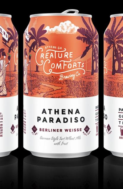 athena paradiso passion fruit and guava 4.5%, Creature Comforts Brewing Company, United States