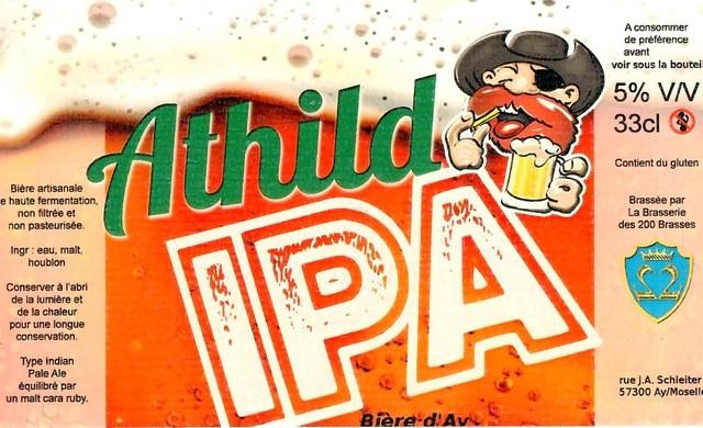 Athild IPA 5.0%, Brasserie Des 200 Brasses, France