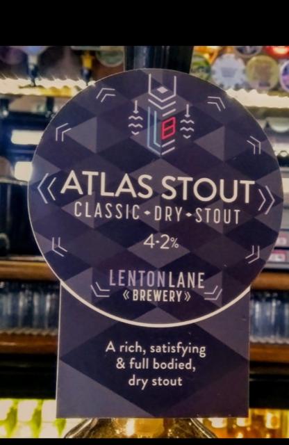 Atlas Stout 4.2%, Lenton Lane Brewery, England