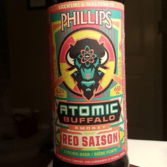 Atomic Buffalo Smokey Red Saison 6.2%, Phillips Brewing & Malting Co., Canada