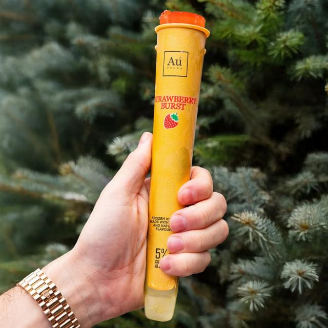 AU Vodka Stawberry Burst Ice Lolly, Au Vodka