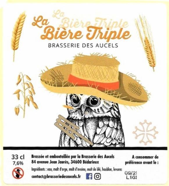 Aucels Triple 7.6%, Brasserie Des Aucels, France