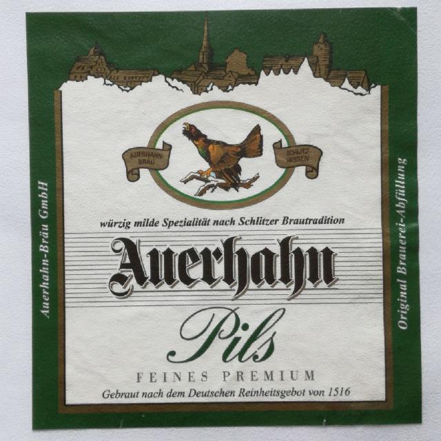 Auerhahn Pils der, Lauterbacher - Auerhahn (Hochstiftliches Brauhaus)