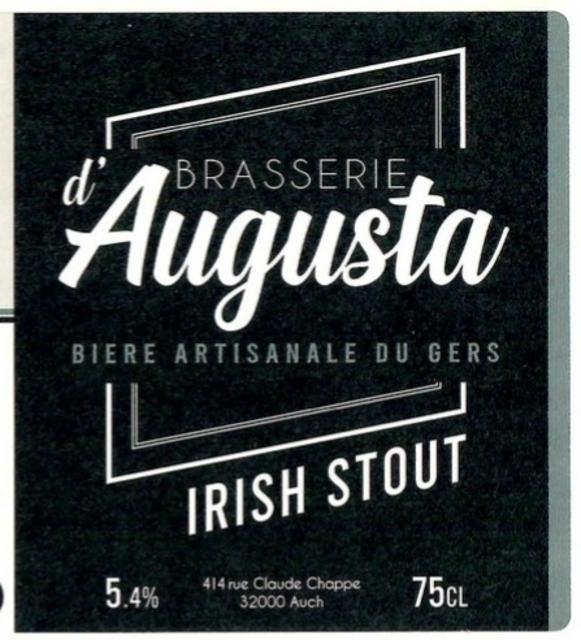 Augusta Irish Stout 5.4%, Brasserie D'Augusta, France