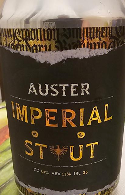 Auster imperial stout 13.0%, Sigma Bräu, Kazakhstan
