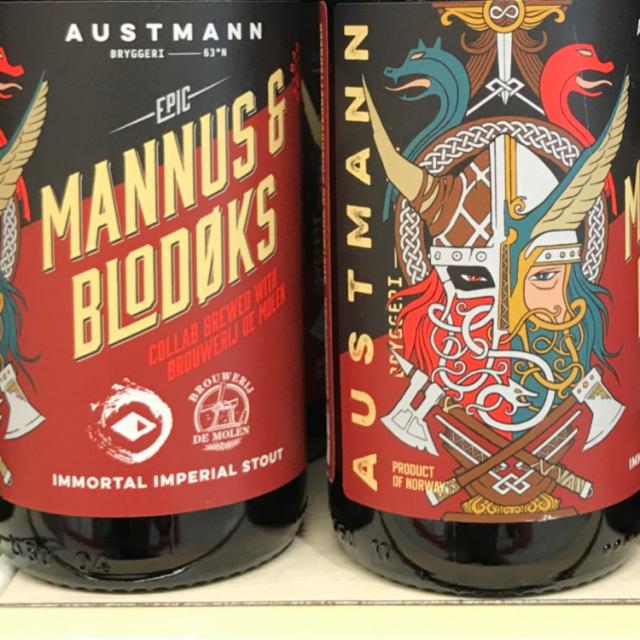 Austmann/De Molen Mannus & Blodøks 8.8%, Austmann Bryggeri, Norway