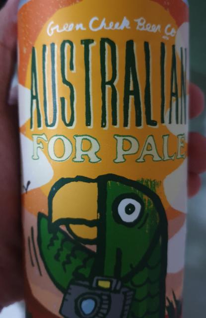 australian for pale 5.8%, Green Cheek Beer Co., United States