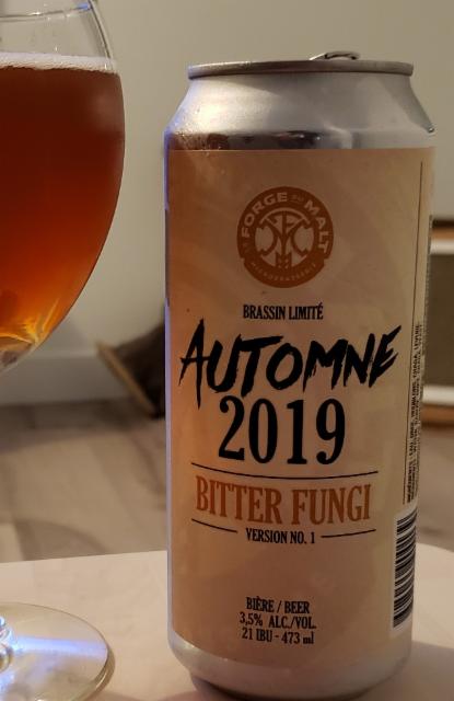 Automne 2019 Bitter Fungi 3.5%, La Forge du Malt - Microbrasserie, Canada
