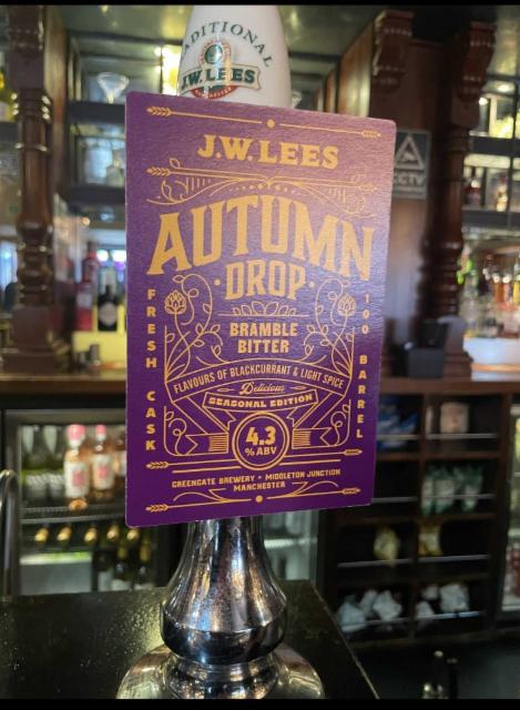 autumn drop 4.3%, J.W. Lees Brewery, England