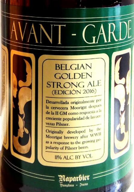 Avant-Garde Belgian Golden Strong Ale (Edición 2016) 11.0%, Naparbier, Spain