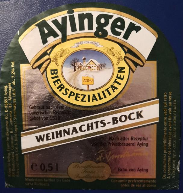 Ayinger Weihnachts-Bock 7.2%, Ayinger Privatbrauerei, Germany