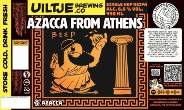 Azacca From Athens 6.5%, Uiltje Brewing Co, Netherlands