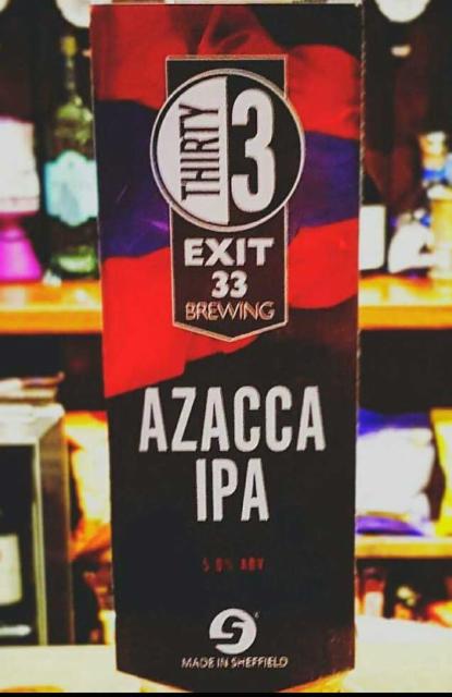 Azacca IPA 5.0%, Exit 33 Brewing, England