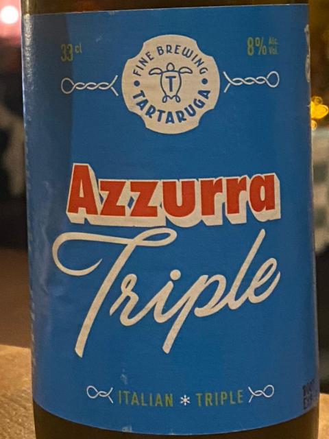 Azzurra Triple 8.0%, Tartaruga Fine Brewing, Belgium