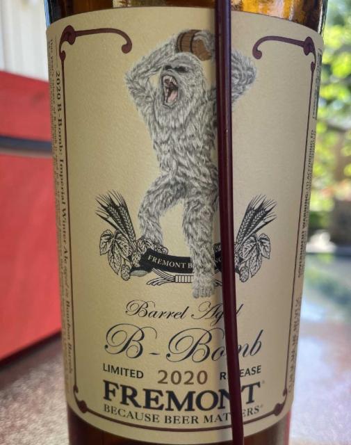 B-Bomb Barrel Aged (2020) 12.8%, Fremont Brewing Company, United States