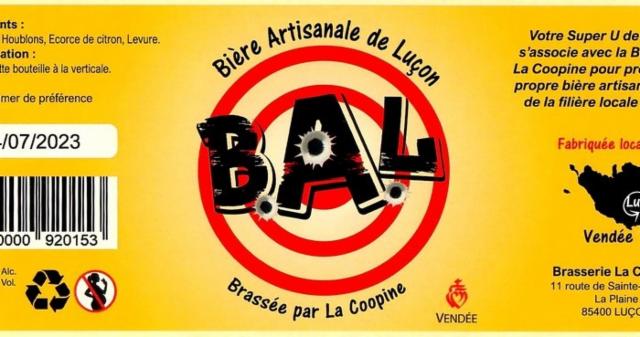 B.A.L (Bière Artisanale de Luçon) 6.0%, Brasserie La Coopine, France