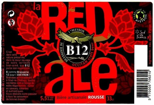B12 Red Ale 5.5%, Brasserie De L'Aveyron (B12), France