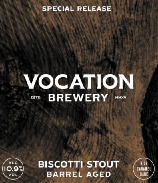 Biscotti Stout Barrel Aged 10.9%, Vocation Brewery, England