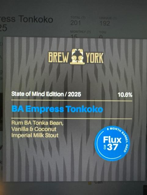 BA Empress Tonkoko Rum 2025 10.6%, Brew York, England