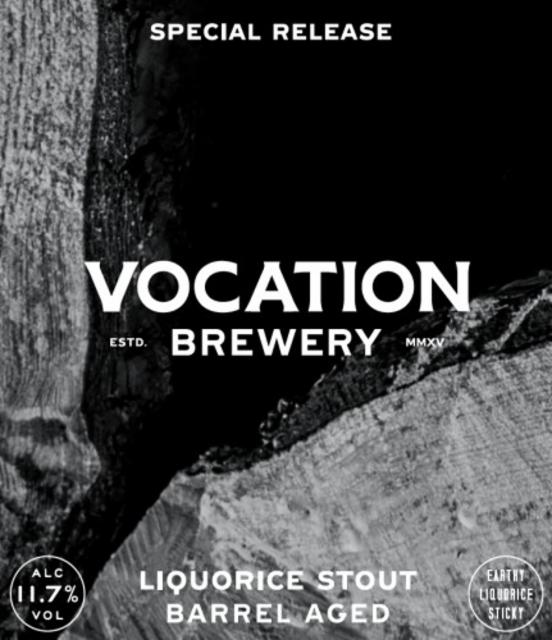 Liquorice Stout Barrel Aged 11.7%, Vocation Brewery, England