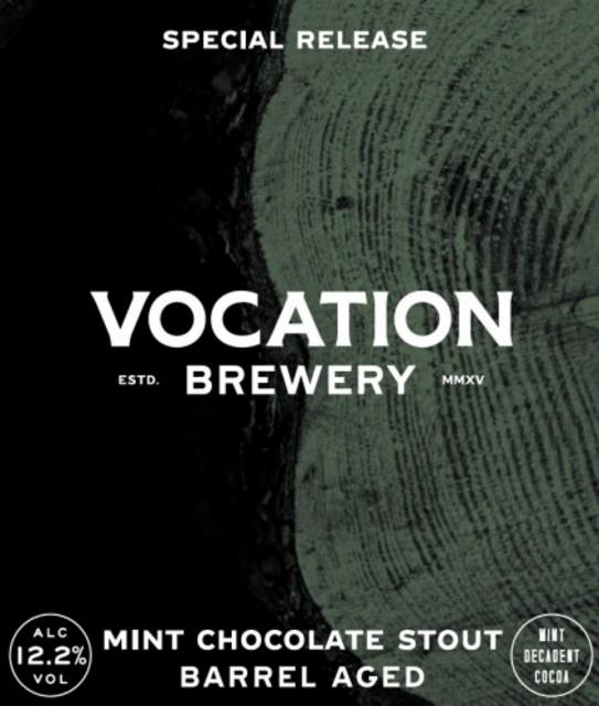 Mint Chocolate Stout Barrel Aged 12.2%, Vocation Brewery, England